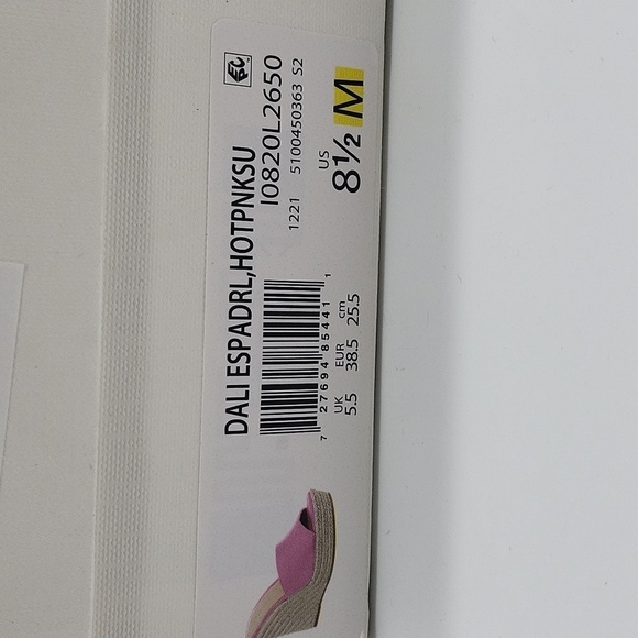 673- Veronica Beard Dali Espadrilla Hot Pink Suede Size 8.5 NWT - Picture 8 of 12